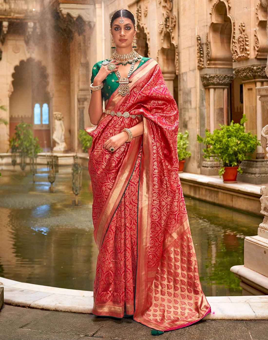 Red Banaras Patola Silk Saree