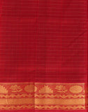 Bottle Green Pure Venkatagiri Sico Checks Cotton Saree