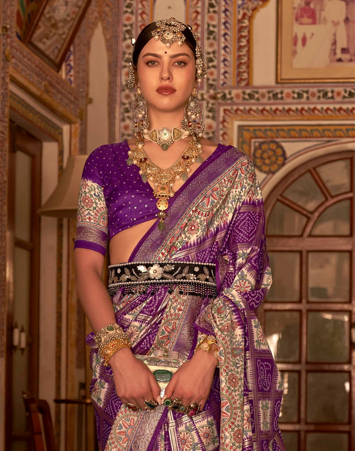 Elegant Purple Colour Patola Silk Designer Saree