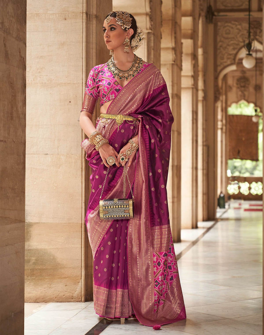 Light Purple Banaras Patola Saree