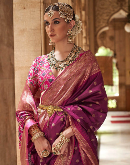 Light Purple Banaras Patola Saree