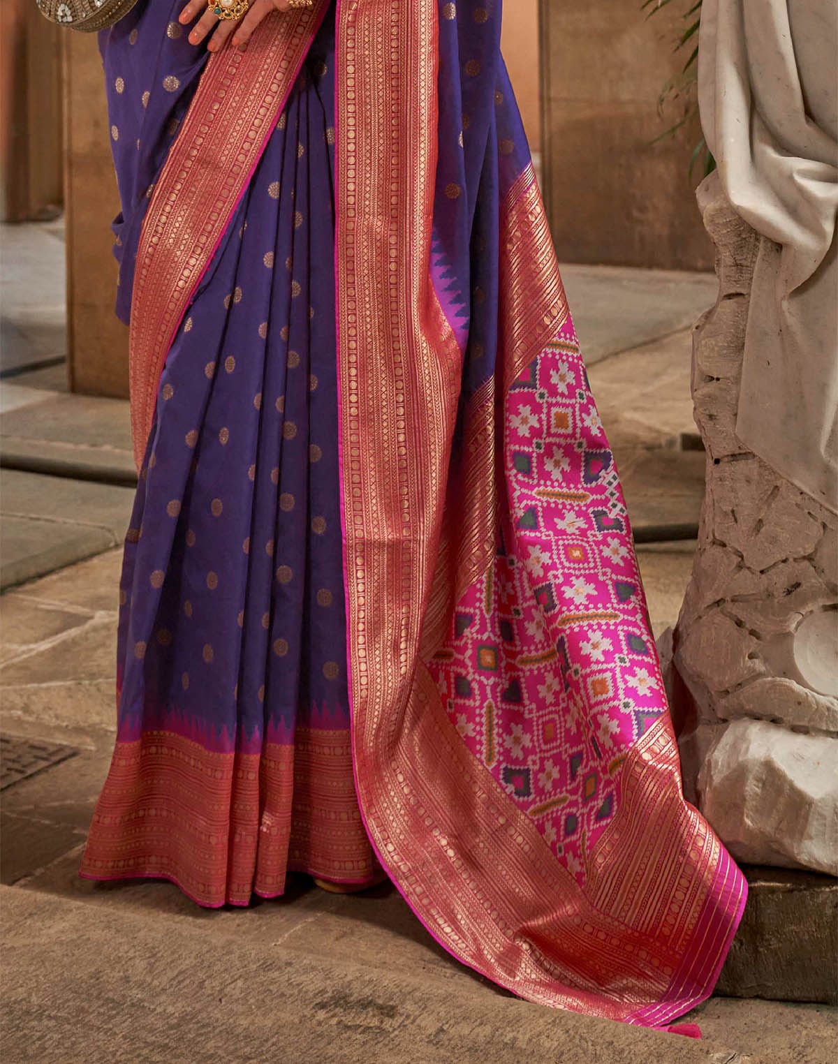 Royal Blue Butta Banaras Patola Saree