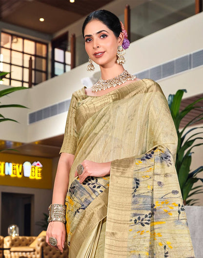 Elegant Gold Coloured Bagalpuri fancy Saree