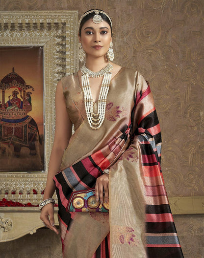 Multi Colour Printed Organza Saree