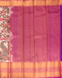 Cream all over Kalamkari Print with Zari Contrast Border Saree