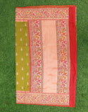 Banaras Mehendi Green Paithani Border Saree