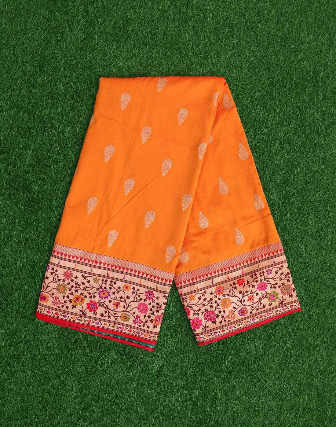 Mustard Paithani Border Banaras Saree