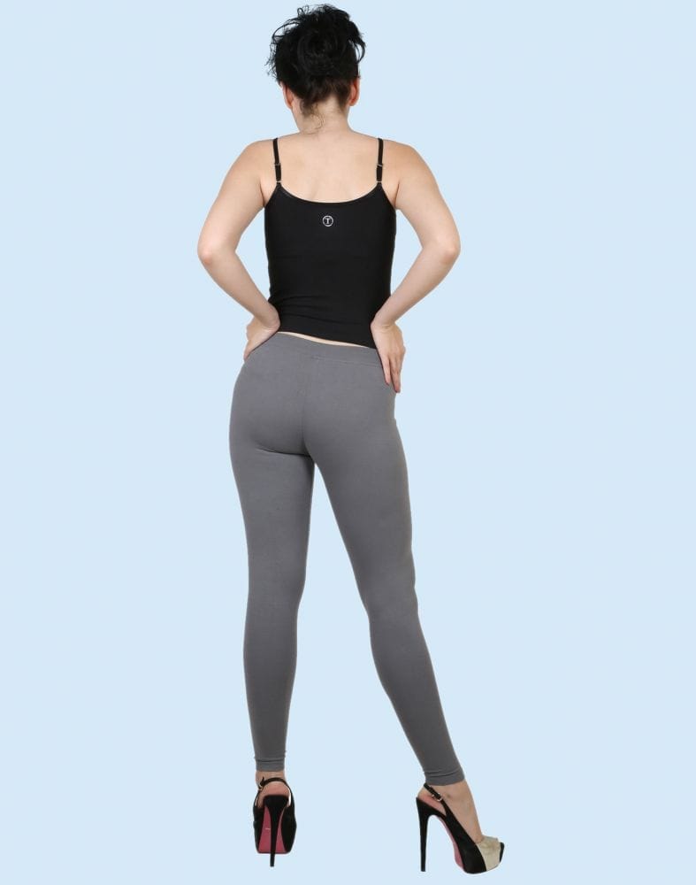 Twin Birds Anthrazite Grey Cotton Lycra Pencil Cut Women Legging