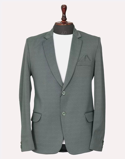Stylish Green Imported Lycra Stretchable Giza Cotton Blazer