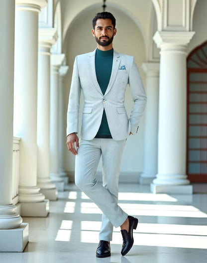 Pista Suede and Giza Cotton Blazer