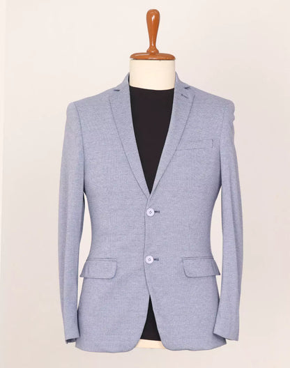 Light Blue Imported Lycra Stretchable Giza Cotton Blazer