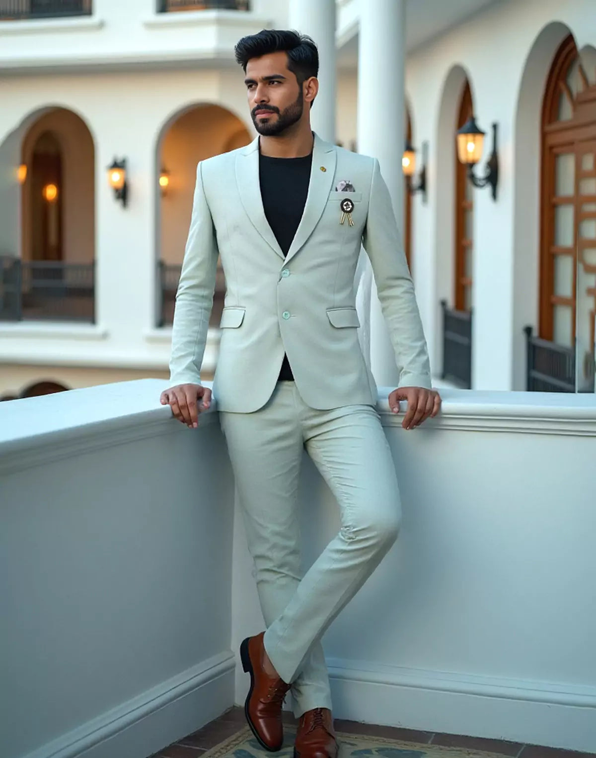 Pista Colour Solid Georgette Polyester Lycra Blazer