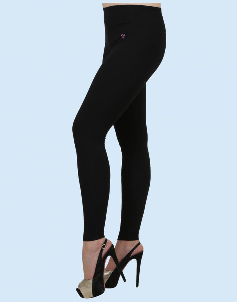 Twin Birds Carbon Black Cotton Lycra Pencil Cut Women Legging