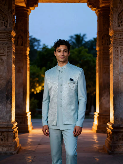 Self Graphic Design Satin Bandhagala Set