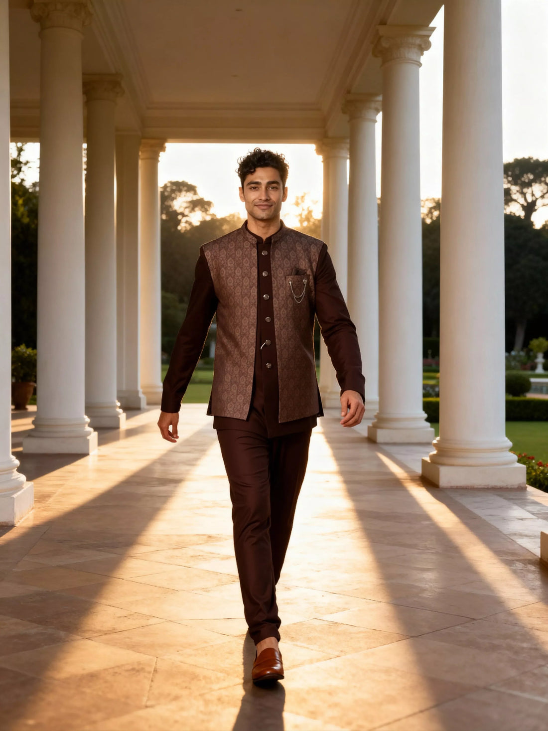 Maroon Floral Design Polynosic Bandhagala