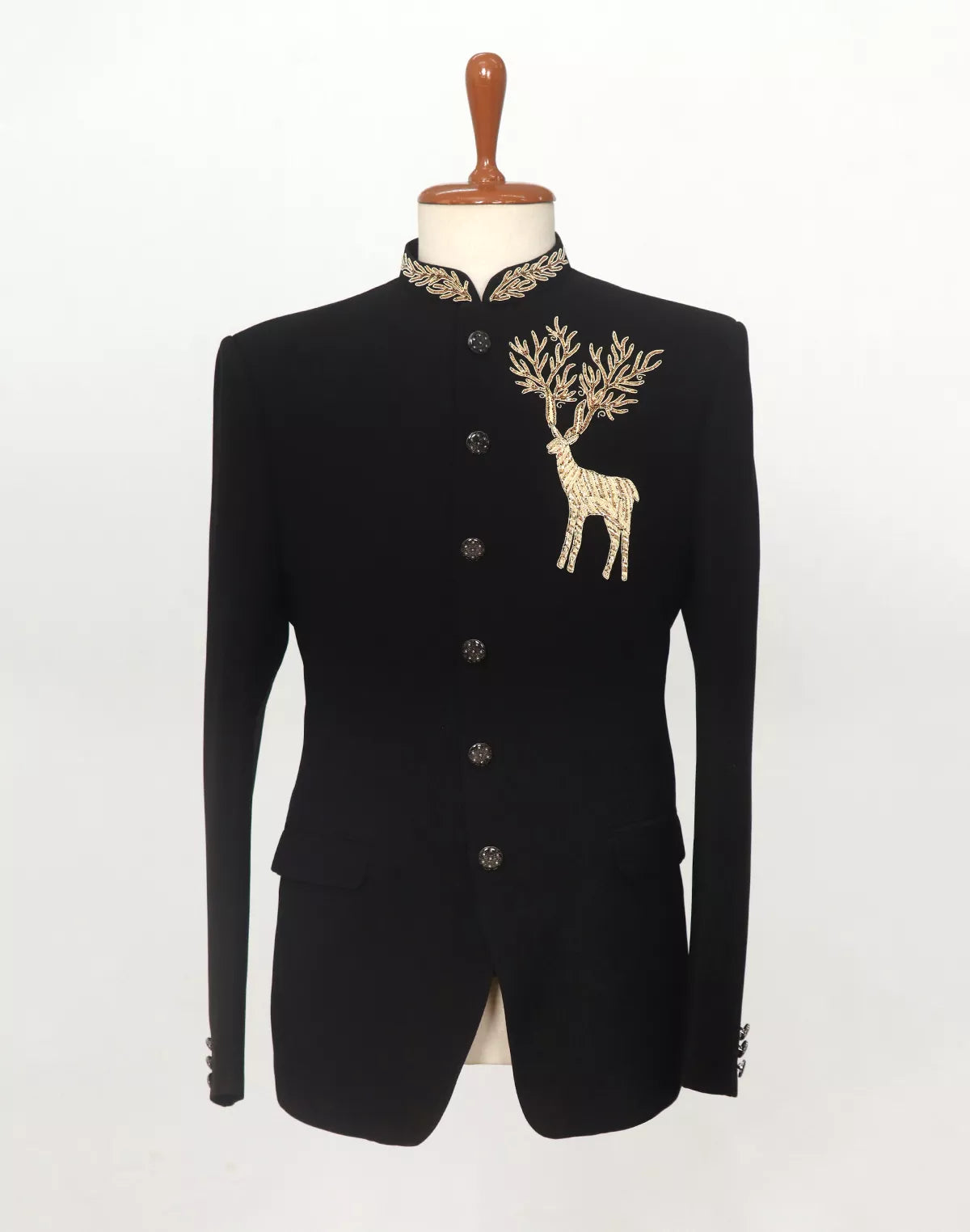 Black Polynosic Beads work with Animal Design Bandhagala