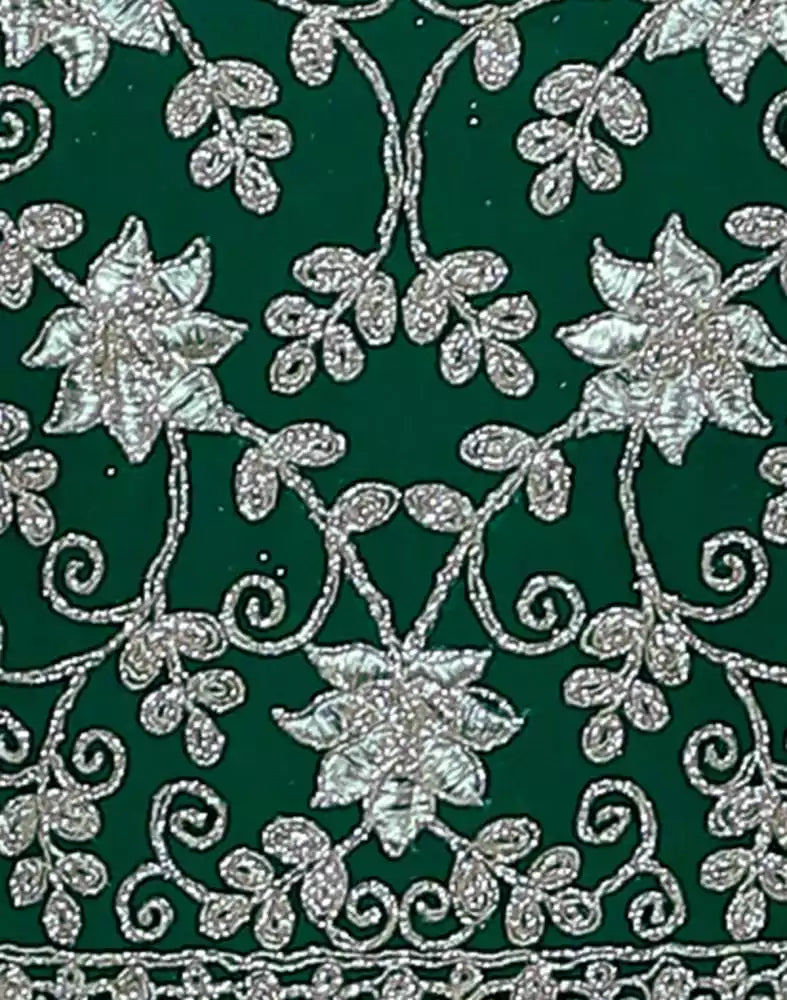 Green Floral Georgette Embroidery Gown