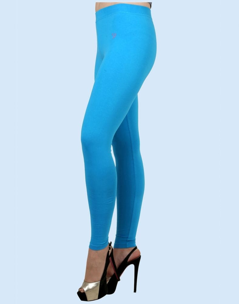 Twin Birds Grand Torquise Cotton Lycra Pencil Cut Women Legging