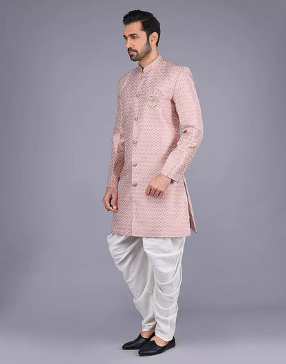 All Over Floral Thread Embroidery Work Jacquard Semi Indo