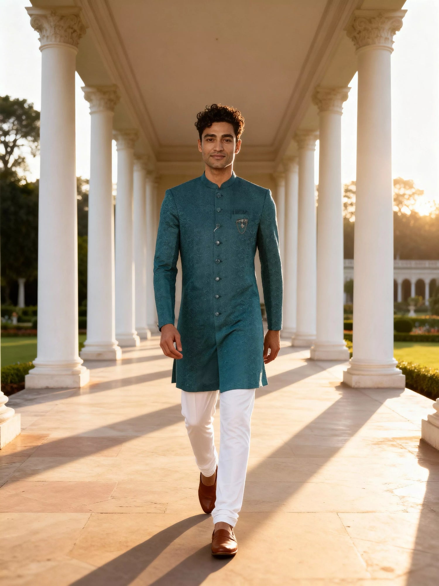 Jacquard Rama Self Paisely Design Semi Indo