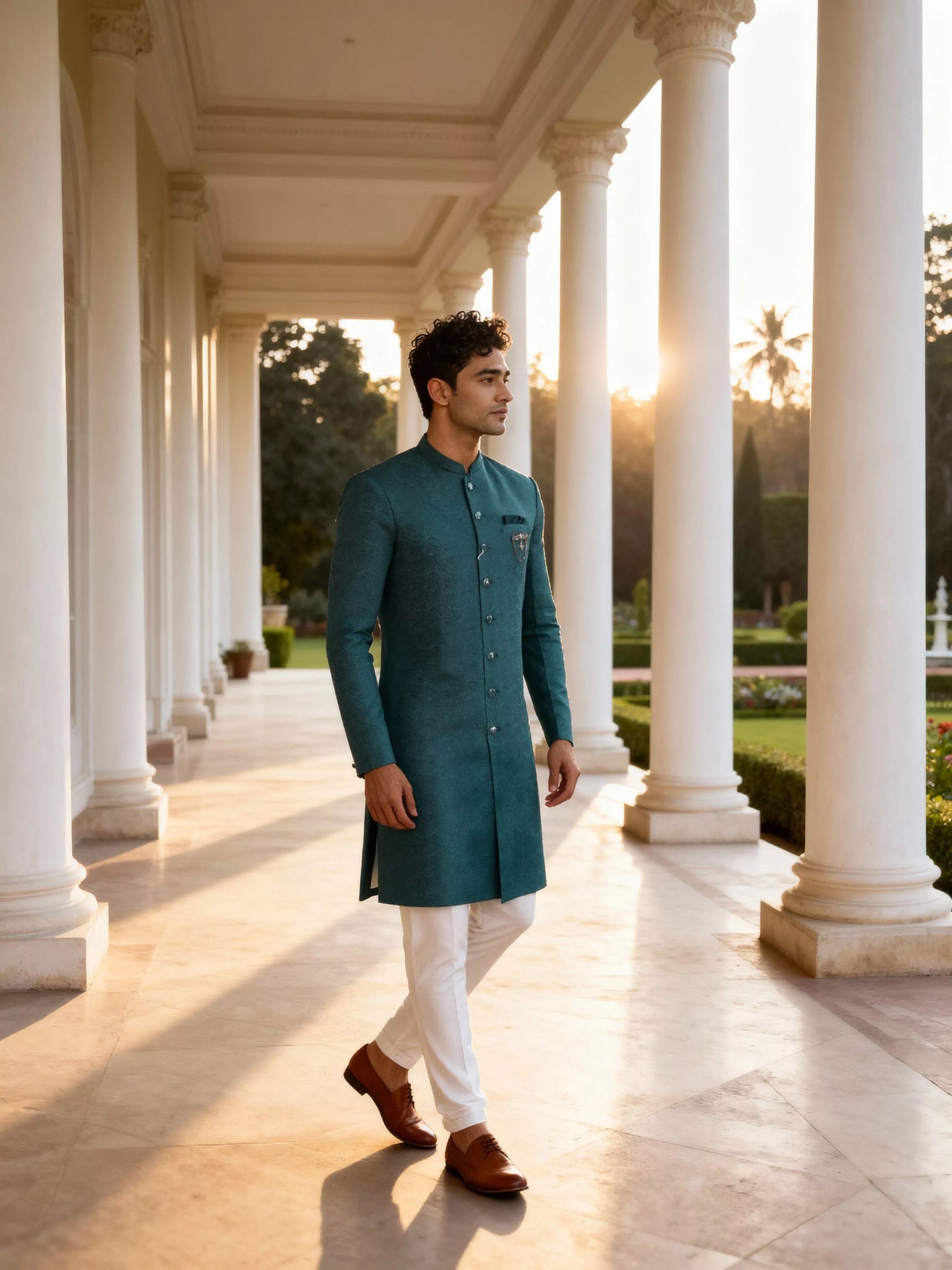 Jacquard Rama Self Paisely Design Semi Indo