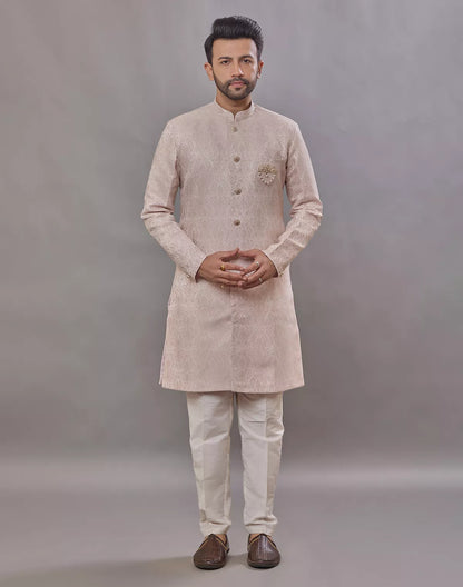 Onion Self Floral Weaving Jacquard Semi Indo