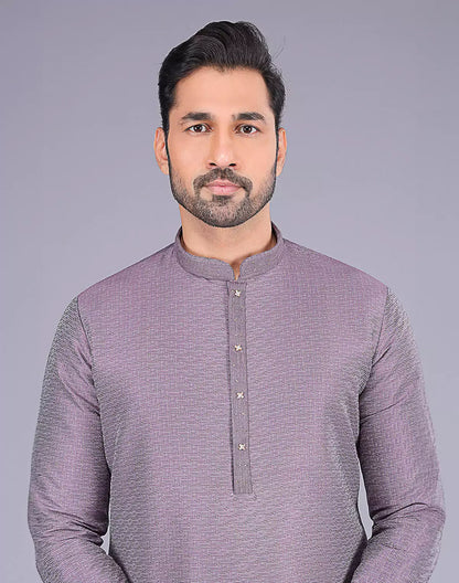Onion Self Design Soft Silk Stones work Kurta Pyjama Set