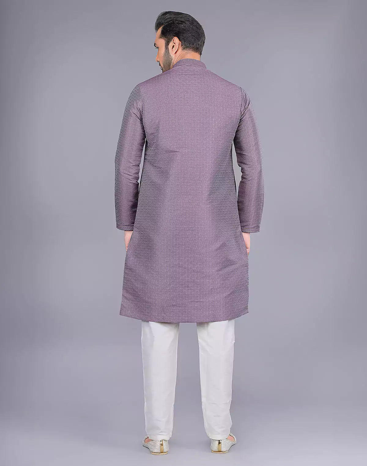 Onion Self Design Soft Silk Stones work Kurta Pyjama Set