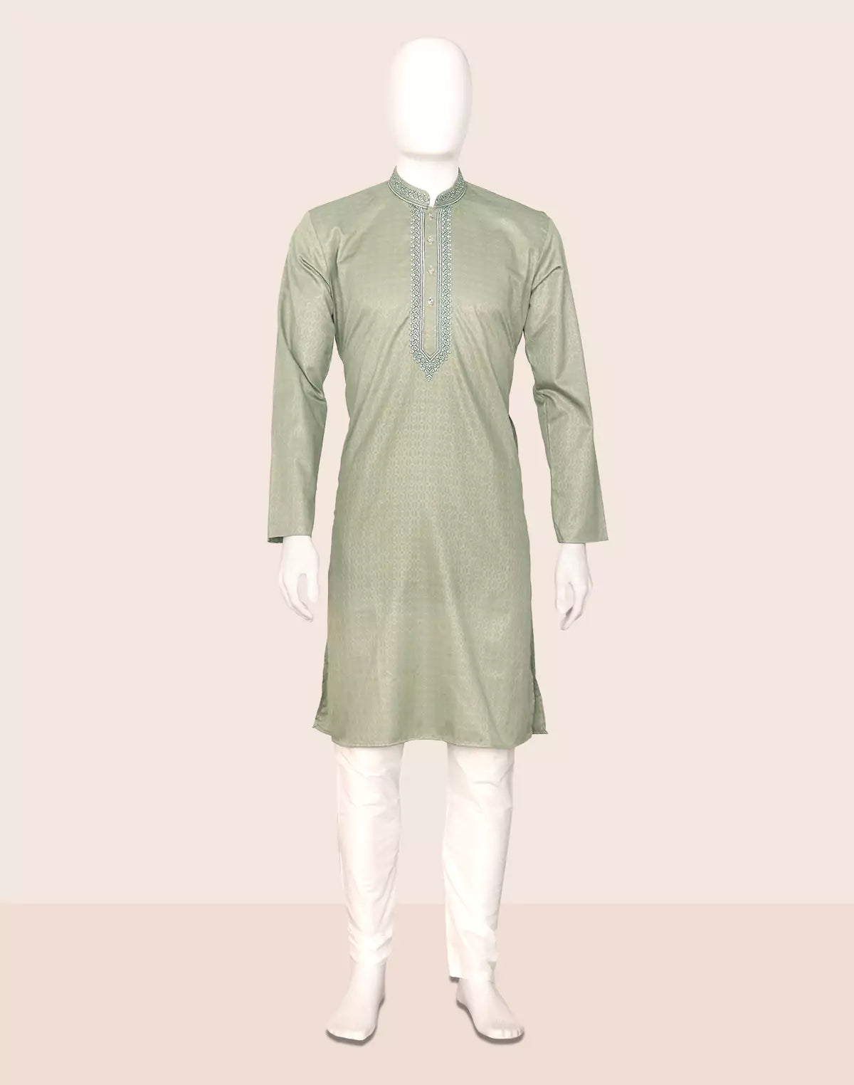 Pista Self Patterned Cotton Kuta Pyjama Set