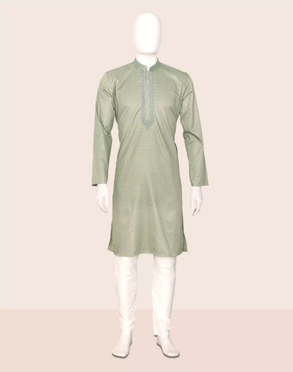 Pista Self Patterned Cotton Kuta Pyjama Set