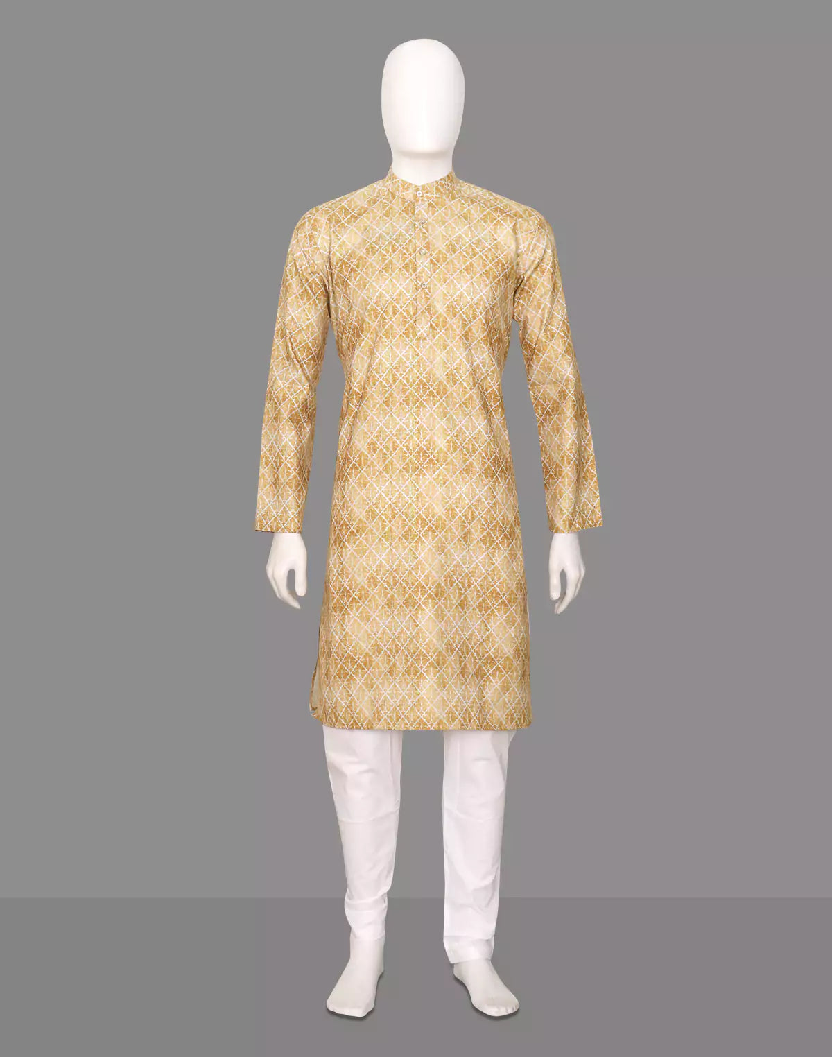 Rust Coloured Floral Printed Cotton Kurta Pyjama Set