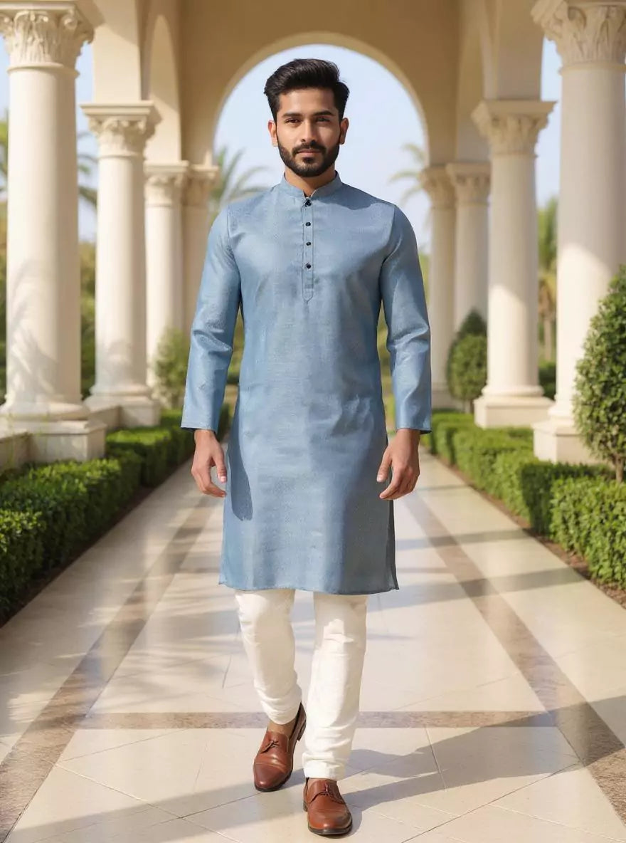 Grey Self Design Men&