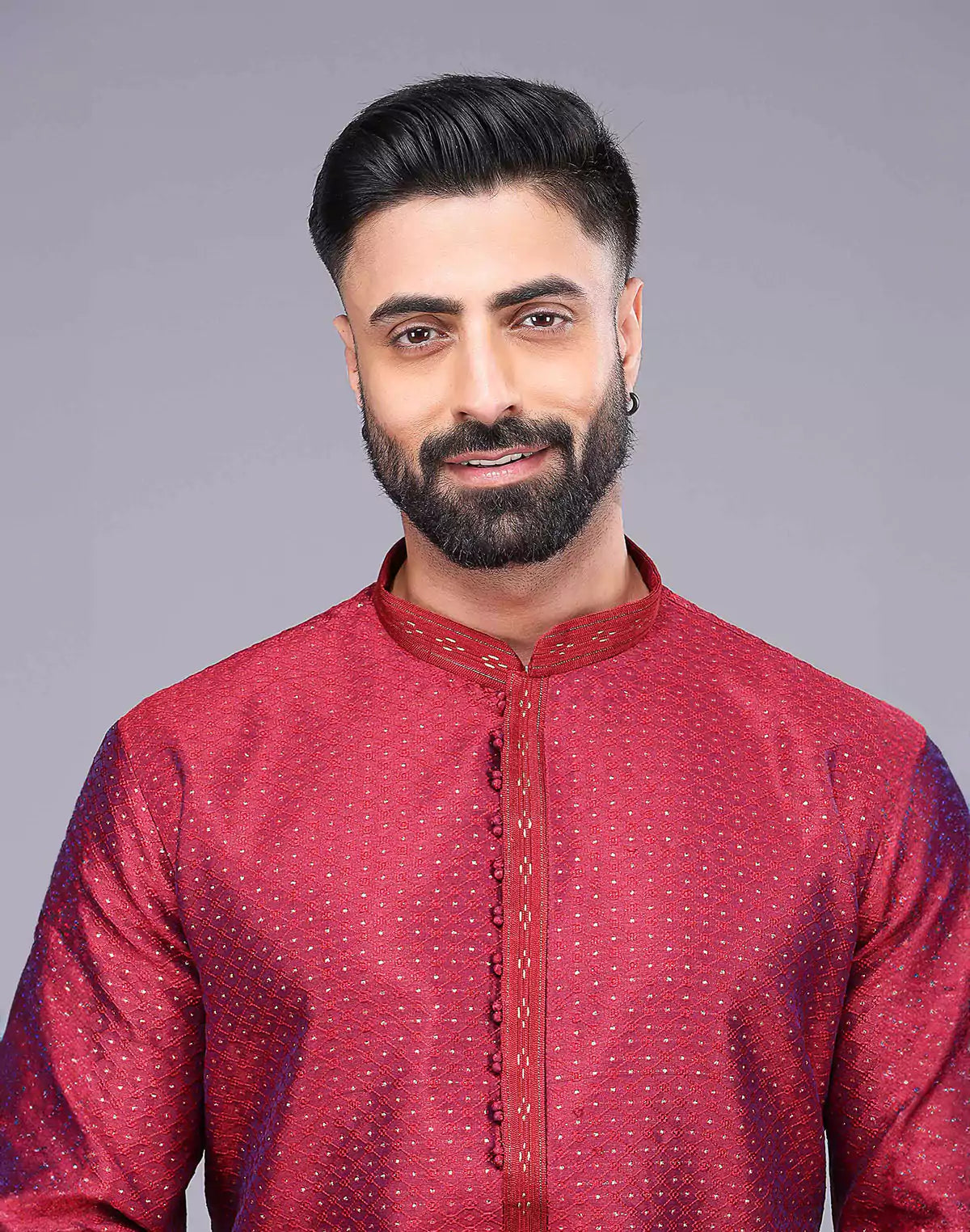 All Over Small Bootis Jacquard Kurta Pajama Set