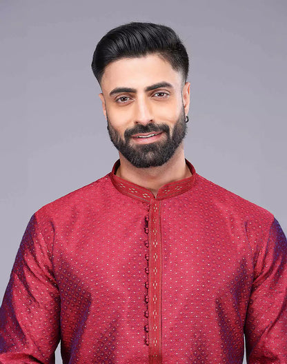 All Over Small Bootis Jacquard Kurta Pajama Set