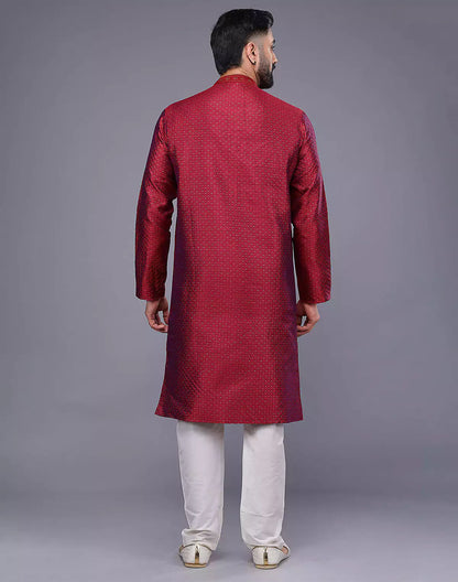 All Over Small Bootis Jacquard Kurta Pajama Set
