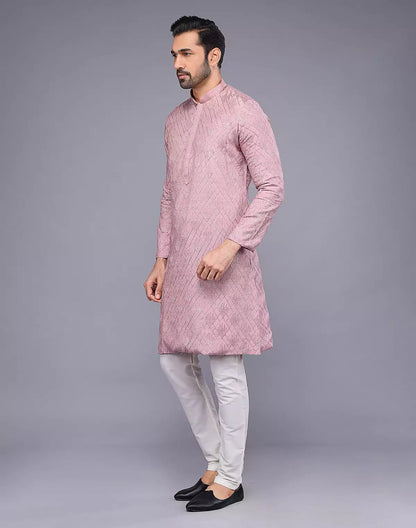 Onion Imperial Patterned Thread Soft Silk Silk Kurta Pajama