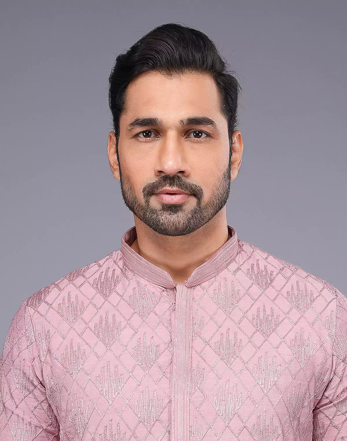 Onion Imperial Patterned Thread Soft Silk Silk Kurta Pajama
