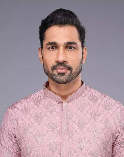 Onion Imperial Patterned Thread Soft Silk Silk Kurta Pajama