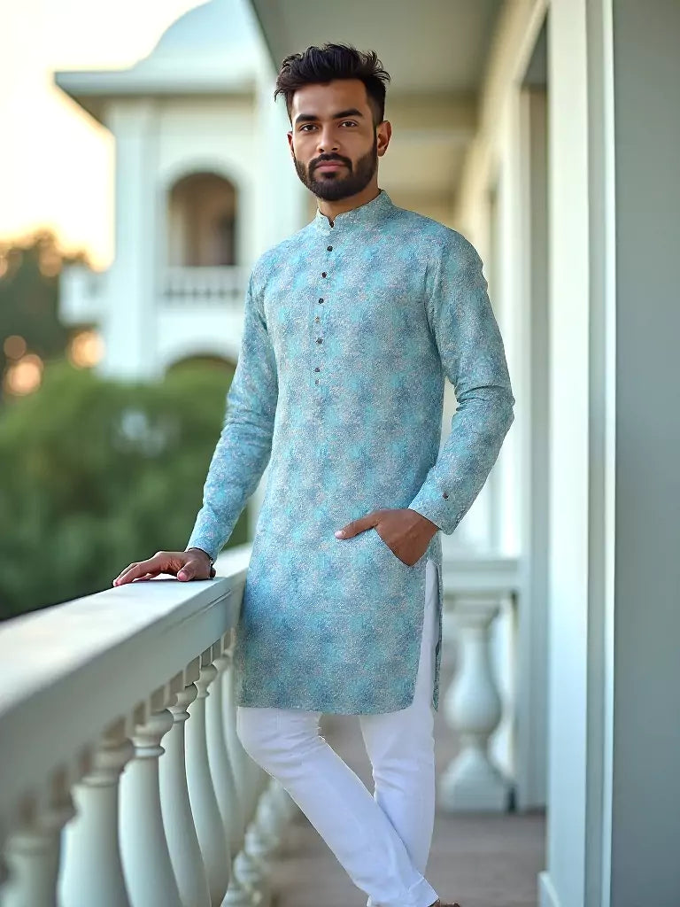 Cotton All Over Bel Buti Patterned Fizori Coloured Kurta Pyjama Set