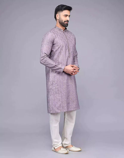 Elegant Onion Pink Embellished Work Kurta Pyjama Set