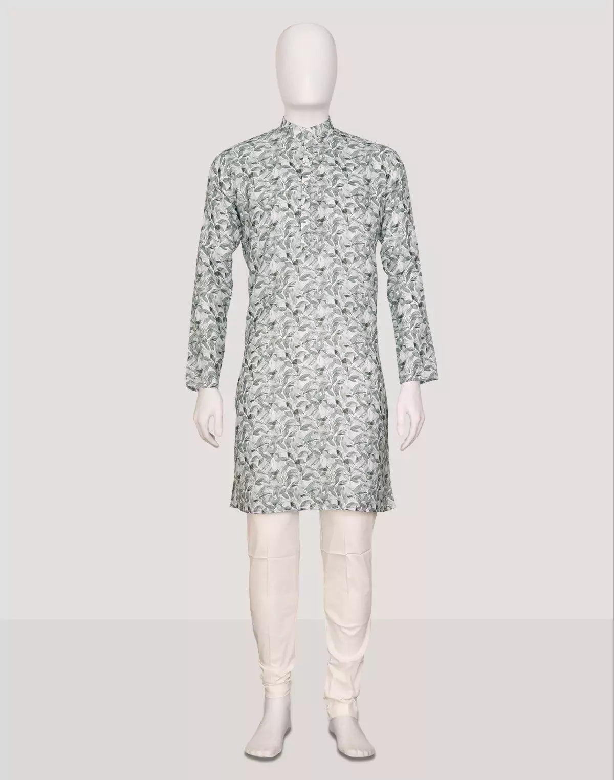 Glaxo Cotton Botanical Print Mehendi Colour Kurta