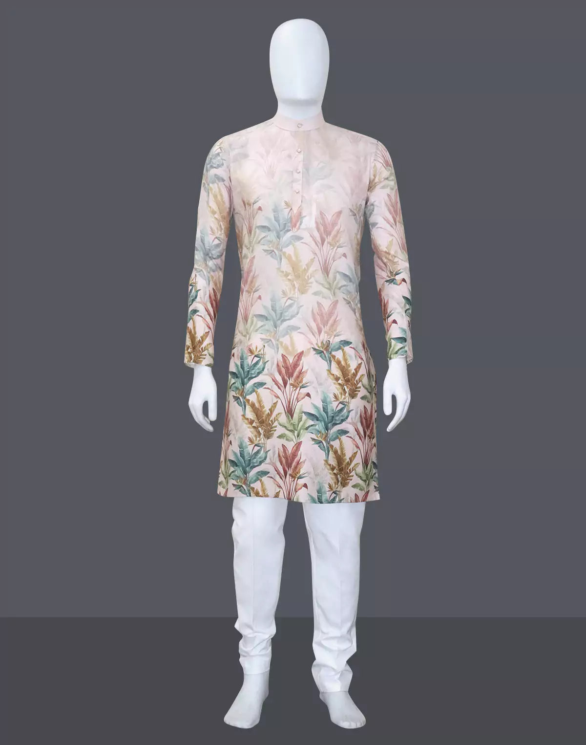 Stylish Pink Cotton Kurta in Floral Print