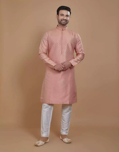 All Over Silver Motive Pattern Georgette Kurta Set