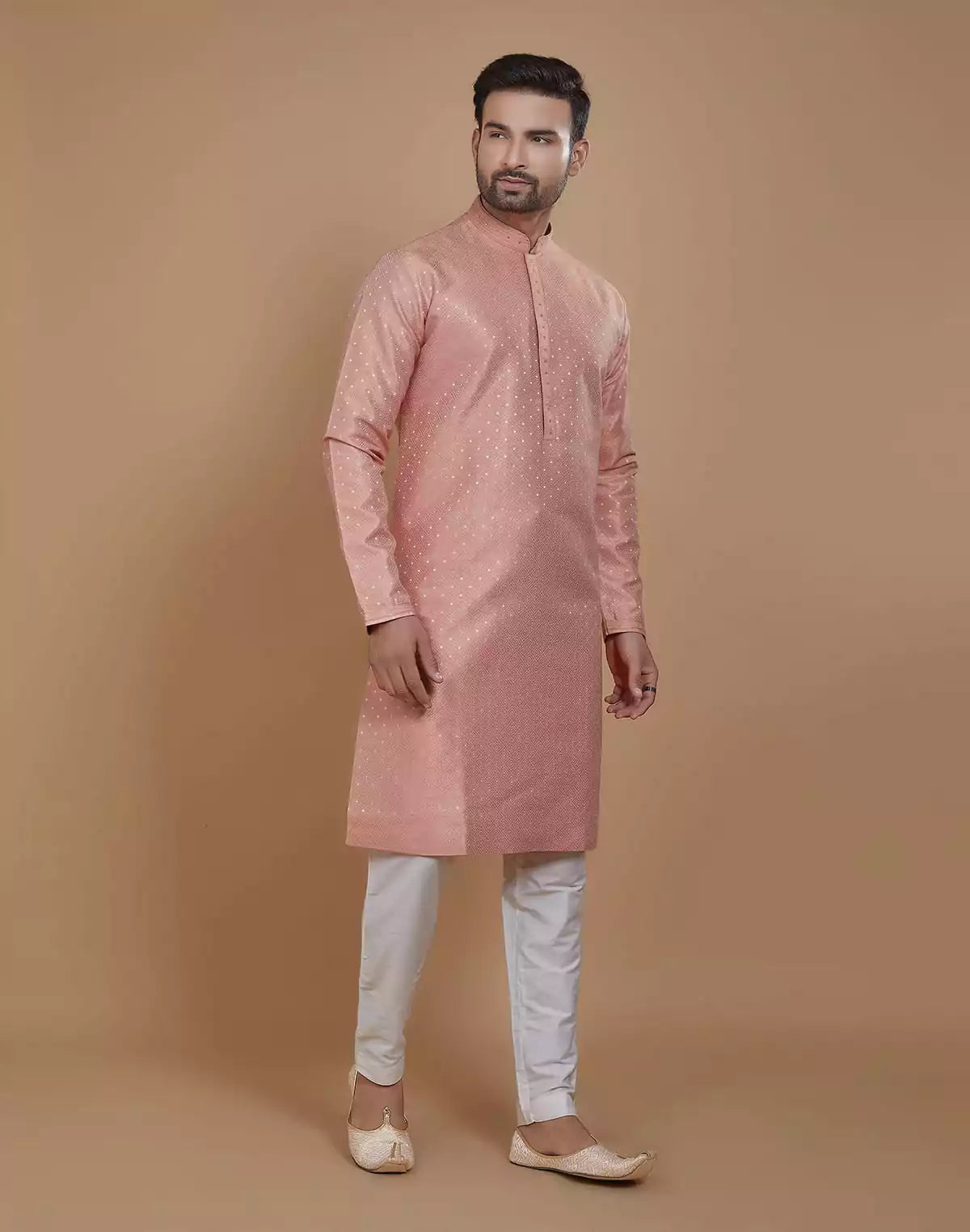 All Over Silver Motive Pattern Georgette Kurta Set