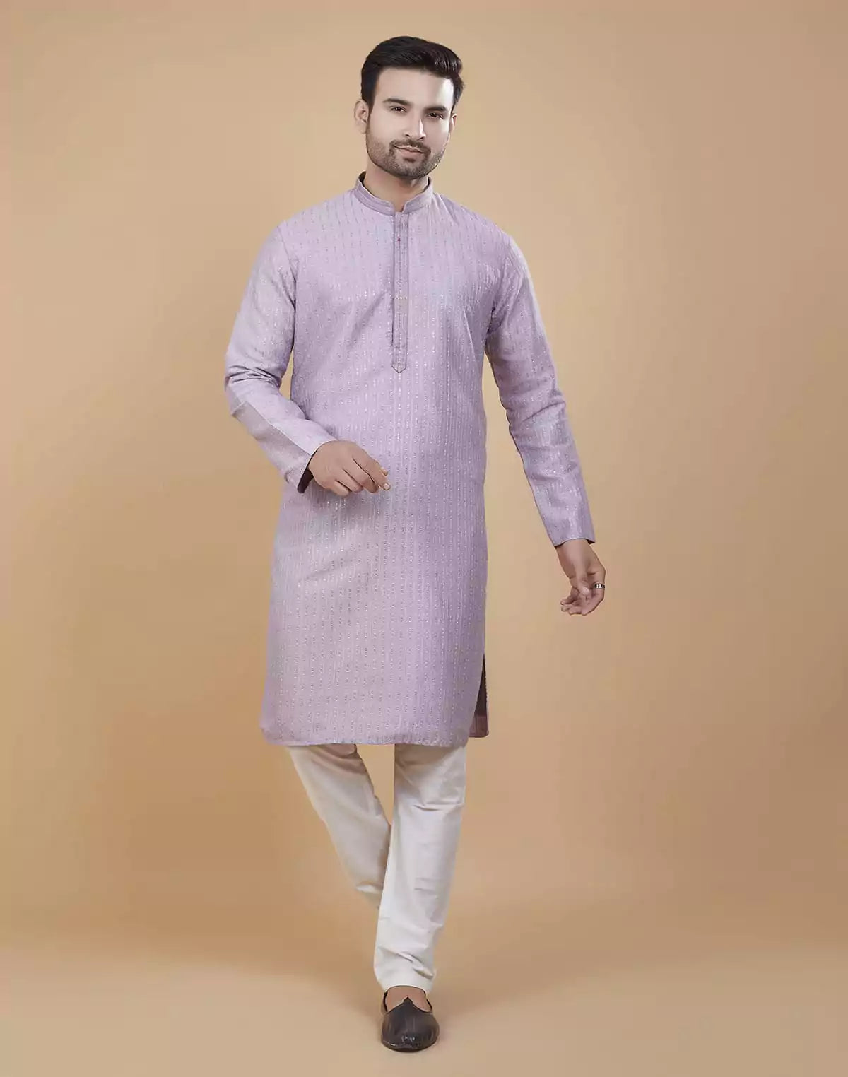 Lavender Colour All Over Sequence work Kurta Set
