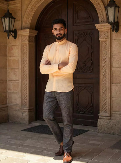 Lenin Solid Casual Short Kurta