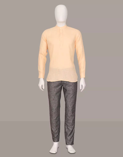 Lenin Solid Casual Short Kurta
