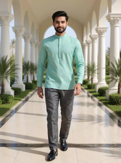 Lenin Solid Casual Short Kurta