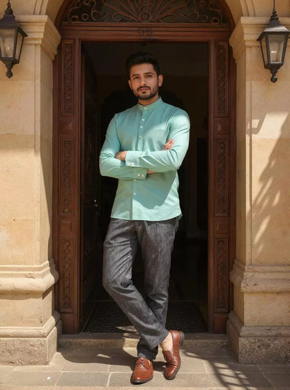 Lenin Solid Casual Short Kurta
