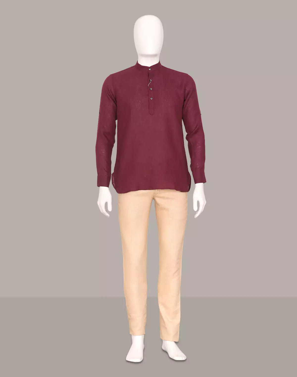 Lenin Solid Casual Short Kurta